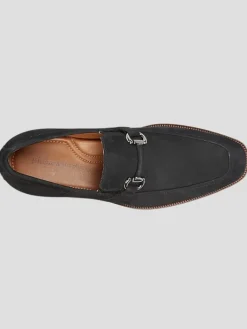 Dress & Formal Shoes|Loafers & Slip-ons-Johnston &Amp; Murphy Everett Suede Horsebit Loafers Black