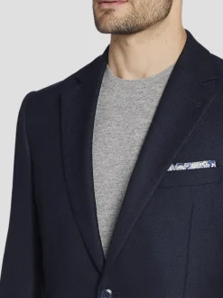 Big & Tall Sport Coats|Blazers-Joseph Abboud Executive Fit Wool Blend Blazer Black Solid