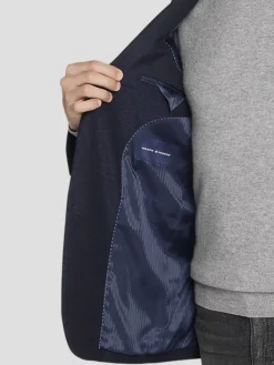 Big & Tall Sport Coats|Blazers-Joseph Abboud Executive Fit Wool Blend Blazer Black Solid