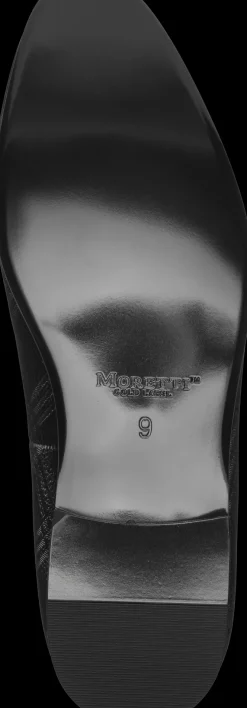 Loafers & Slip-ons|Dress & Formal Shoes-Moretti Ezra Plaid Smoking Shoe Black