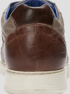 Oxfords|Sneakers-Bedstu Fairman Leather Moc Toe Lace-up Sneakers Multi