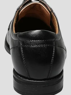 Oxfords|Dress & Formal Shoes-Florsheim Finance Leather Cap Toe Lace-up Oxfords Black