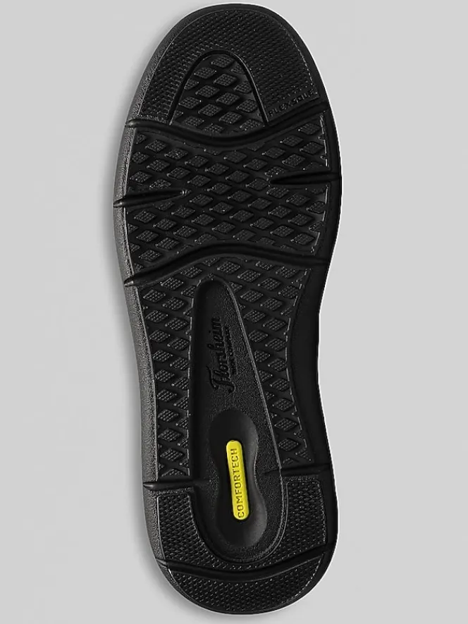 Sneakers|Casual Shoes-Florsheim Fleet Perforated Toe Elastic Lace Sneaker Black