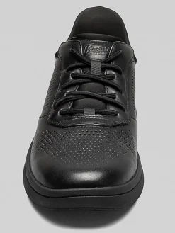 Sneakers|Casual Shoes-Florsheim Fleet Perforated Toe Elastic Lace Sneaker Black