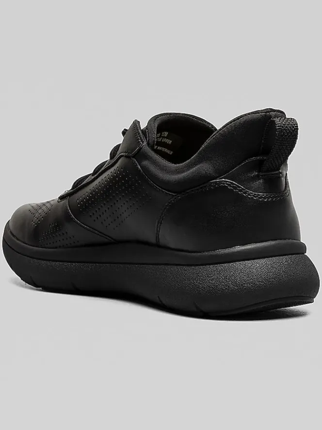 Sneakers|Casual Shoes-Florsheim Fleet Perforated Toe Elastic Lace Sneaker Black