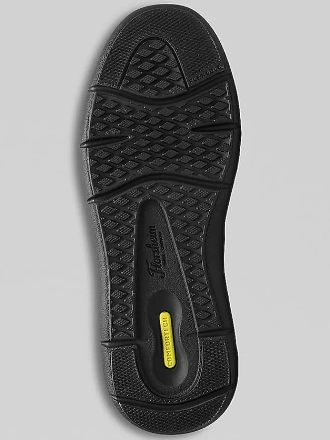 Sneakers|Casual Shoes-Florsheim Fleet Plain Toe Slip-On Sneakers Black