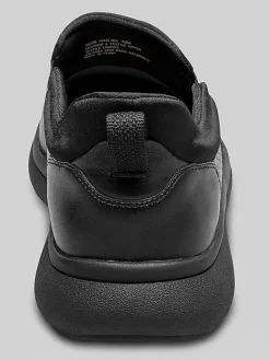 Sneakers|Casual Shoes-Florsheim Fleet Plain Toe Slip-On Sneakers Black