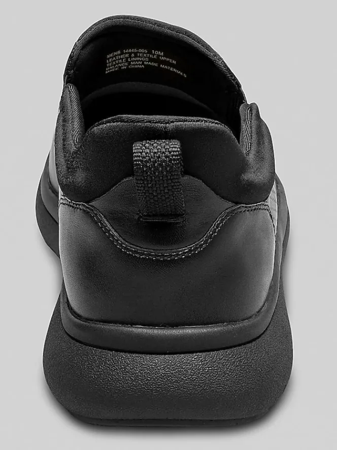 Sneakers|Casual Shoes-Florsheim Fleet Plain Toe Slip-On Sneakers Black