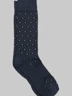 Socks-Pronto Uomo Floral Performance Pima Cotton Dress Socks, 1-pair Black