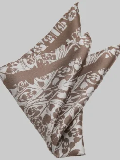 Formal Accessories|Pocket Squares-Joseph Abboud Floral Silk Pocket Square Grape