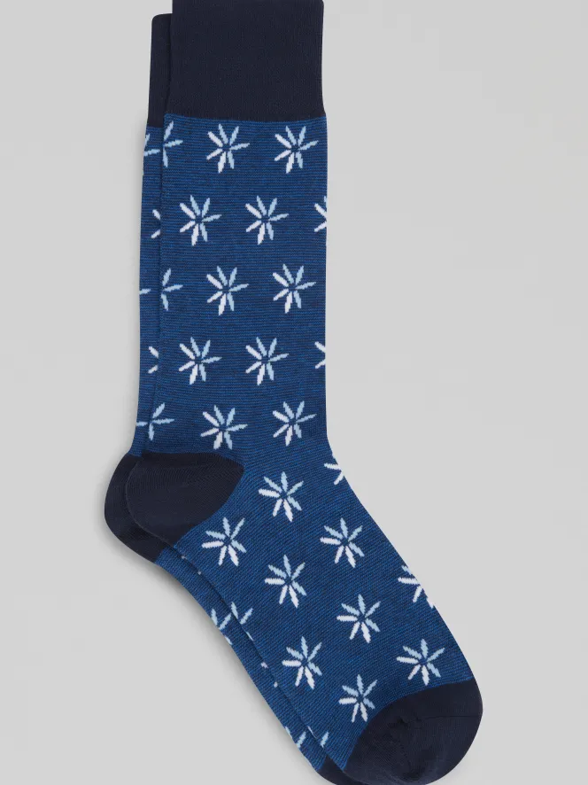 Socks-Egara Flower Socks Navy