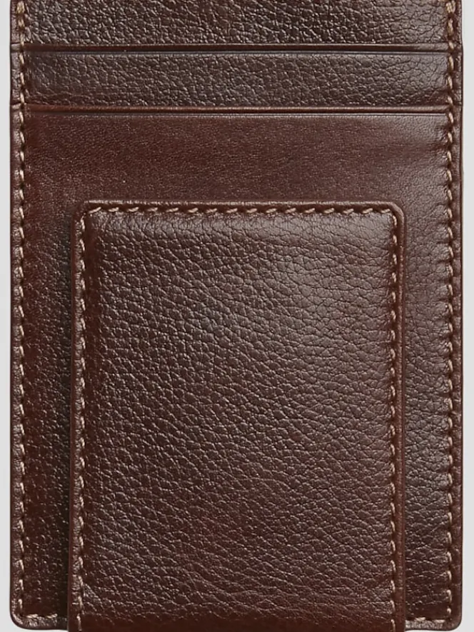 Wallets-Pronto Uomo Front Pocket Wallet With Magnetic Money Clip Black