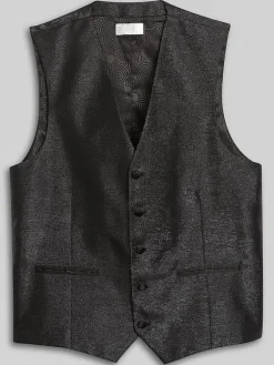 Formal Accessories|Vests-Egara Fullback Formal Vest Black