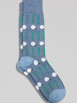 Socks-Egara Golf Balls & Tees Socks Denim Heather