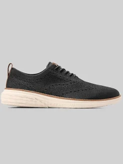 Oxfords|Casual Shoes-Cole Haan Grand Hurrion Stitchlite Wingtip Oxfords Black