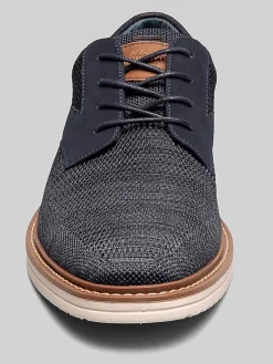 Oxfords|Casual Shoes-Nunn Bush Griff Knit Plain Toe Oxfords Brown