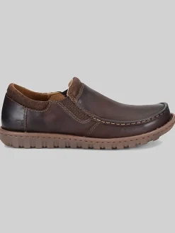Loafers & Slip-ons|Casual Shoes-Born Shoes Gudmund Moc Toe Shoes Dk Brown Castano
