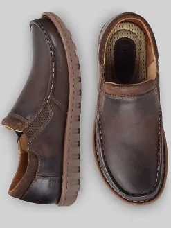 Loafers & Slip-ons|Casual Shoes-Born Shoes Gudmund Moc Toe Shoes Dk Brown Castano