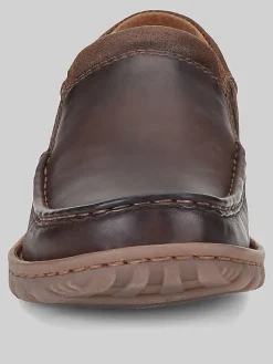 Loafers & Slip-ons|Casual Shoes-Born Shoes Gudmund Moc Toe Shoes Dk Brown Castano