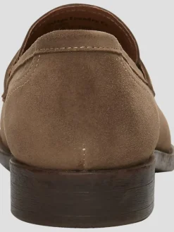 Loafers & Slip-ons-Vintage Foundry Harry Suede Penny Loafers Taupe