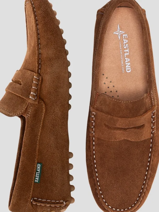 Loafers & Slip-ons-Eastland Henderson Leather Driving Mocs Brown