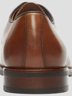 Oxfords|Dress & Formal Shoes-Warfield &Amp; Grand Hobbs Italian Hand Burnished Plain Toe Oxfords Tan