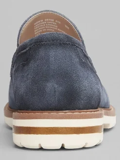 Casual Shoes|Casual Shoes-Stacy Adams Hopkins Suede Moc Toe Penny Loafers Brown/White