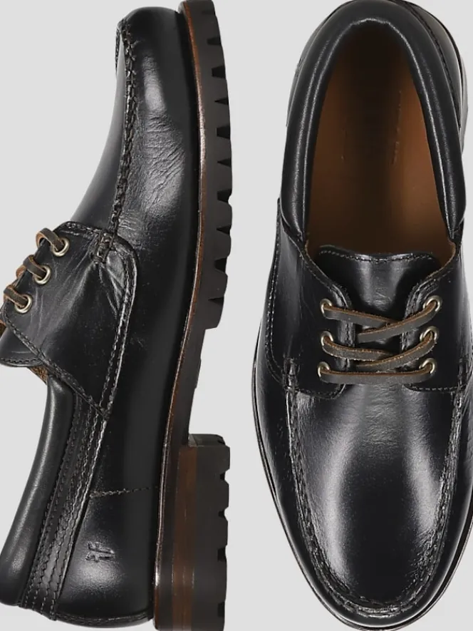 Loafers & Slip-ons-Frye Hudson Camp Moc Toe Loafers Black