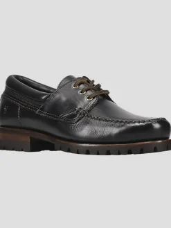 Loafers & Slip-ons-Frye Hudson Camp Moc Toe Loafers Black