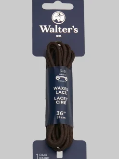 Shoe & Clothing Care-Walters 36-Inch Waxed Dress Laces, Brown