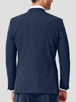 Suit Separates|3-piece Suits-Haggar J.M. &trade; 4 Way Stretch Slim Fit Flat Front Suit Jacket Black Solid