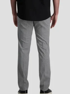 Dress Pants-Haggar J.M. &trade; Slim Fit Flat Front Stretch Texture Dress Pant Light Gray Solid