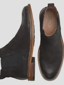 Boots-Vintage Foundry Johah Leather Chelsea Boots Black