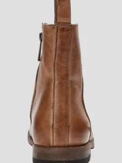 Boots-Bedstu Kaldi Leather Plain Toe Boots Tan