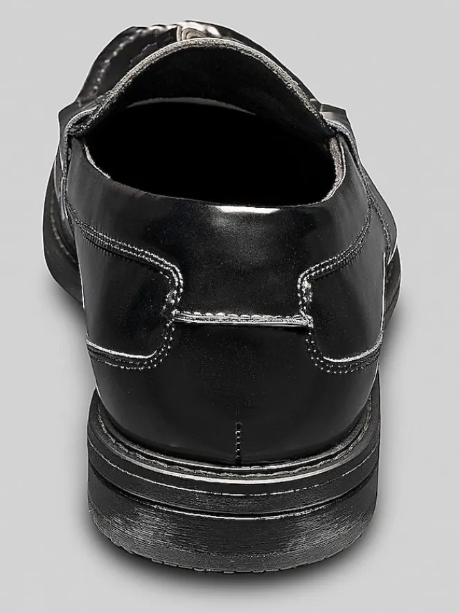 Loafers & Slip-ons-Nunn Bush Keaton Moc Toe Tassel Slip-On Shoes Black