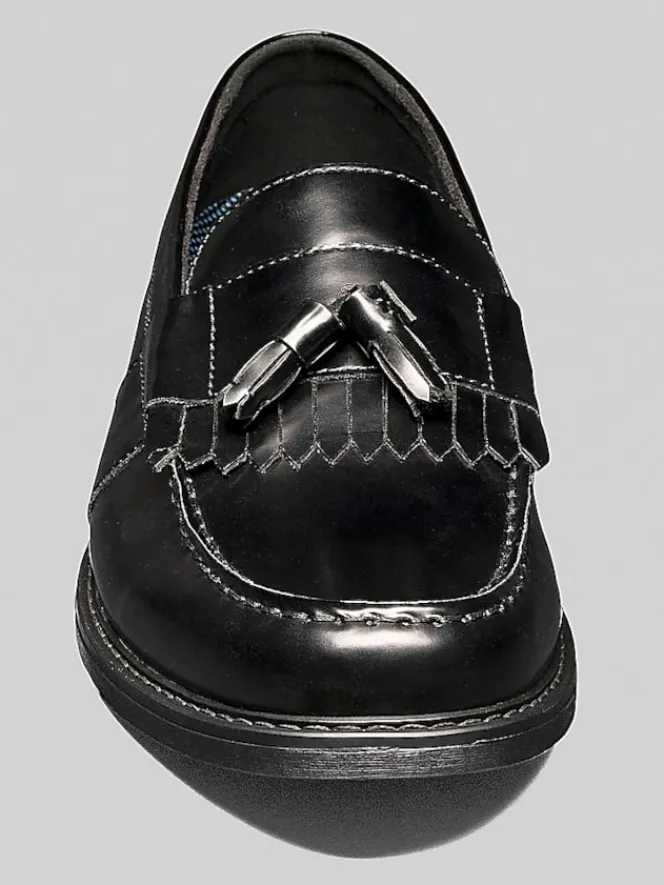 Loafers & Slip-ons-Nunn Bush Keaton Moc Toe Tassel Slip-On Shoes Black