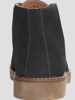 Boots-Reserved Footwear Keon Suede Lace-Up Chukka Boots Navy