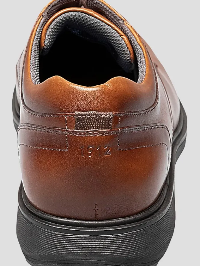 Oxfords|Casual Shoes-Nunn Bush KORE PRO Leather Plain Toe Oxfords Black