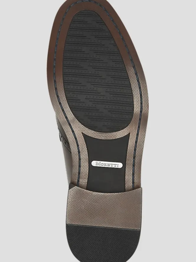 Oxfords|Dress & Formal Shoes-Moretti Kylian Leather Wingtip Oxfords Brown