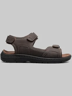 Casual Shoes|Casual Shoes-Nunn Bush Laguna 3-Strap River Sandals Black