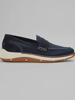 Loafers & Slip-ons-Rockport Lance Casual Loafers Dk Blue