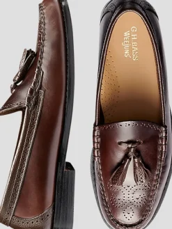 Casual Shoes|Casual Shoes-G.H.BASS Larkin Tassel Brogue Weejuns&reg; Moc Toe Loafers Brown