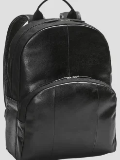 Travel & Luggage-Pronto Uomo Leather Backpack Black