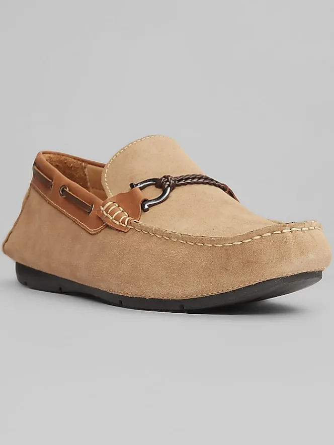 Loafers & Slip-ons|Casual Shoes-Belvedere Louie Suede Bit Driver Black