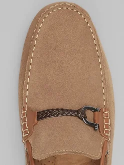 Loafers & Slip-ons|Casual Shoes-Belvedere Louie Suede Bit Driver Black