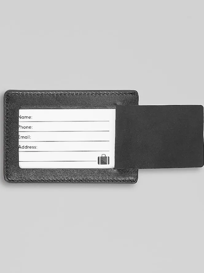 Travel & Luggage-Pronto Uomo Luggage Tag Holder Black