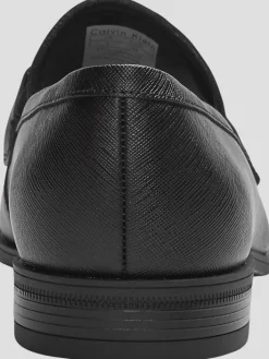 Loafers & Slip-ons-Calvin Klein Malcome Leather Bit Loafers Black