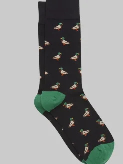 Socks-Egara Mallard Duck Socks, 1-pair Black
