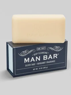 Cologne & Skincare-San Francisco Soap Co. Man Bar Deep Cleansing Silver Sage & Bergamot Bar Soap Misc
