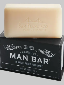Cologne & Skincare-San Francisco Soap Co. Man Bar Moisturizing Midnight Amber Bar Soap Amber Soap